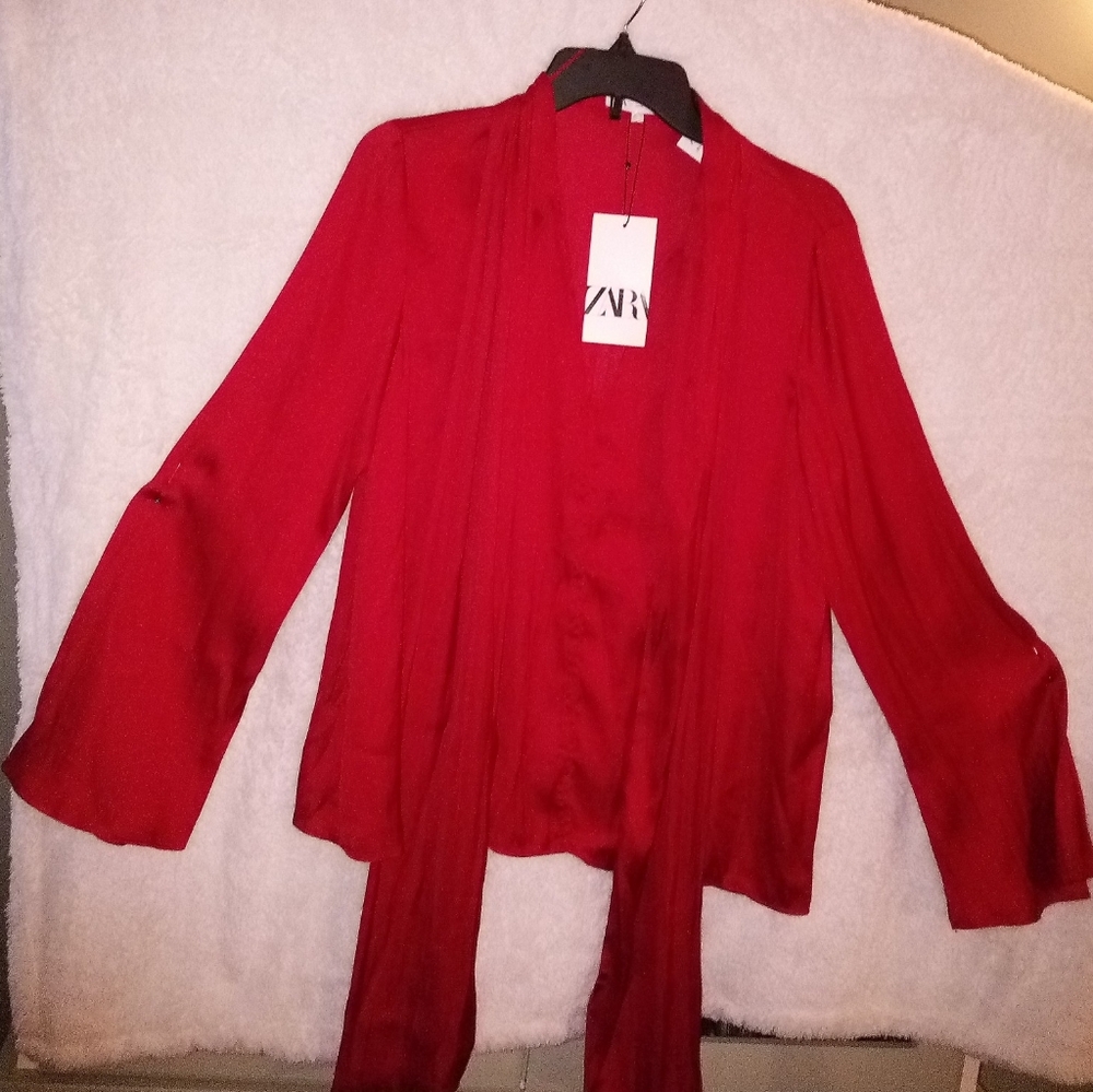 Zara Women's Vibrant Red Cardigan